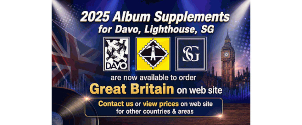 davo luxe, lighthouse, stanley gibbons 2025 album supplements