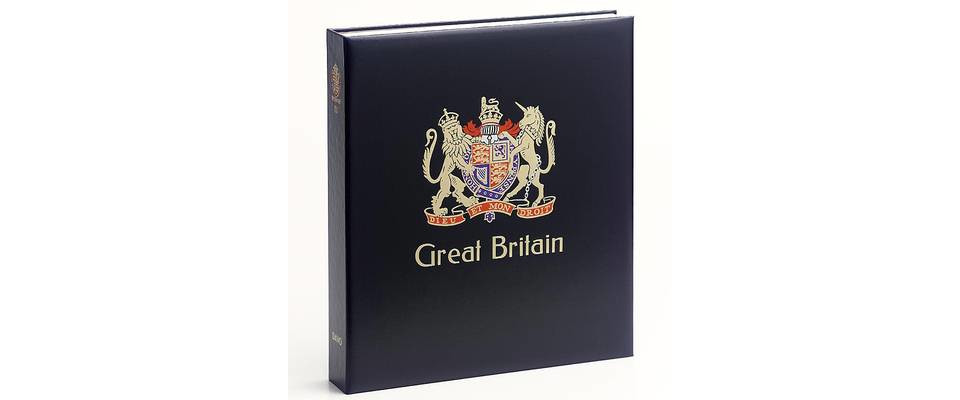 davo luxe great britain stamp album, front of binder
