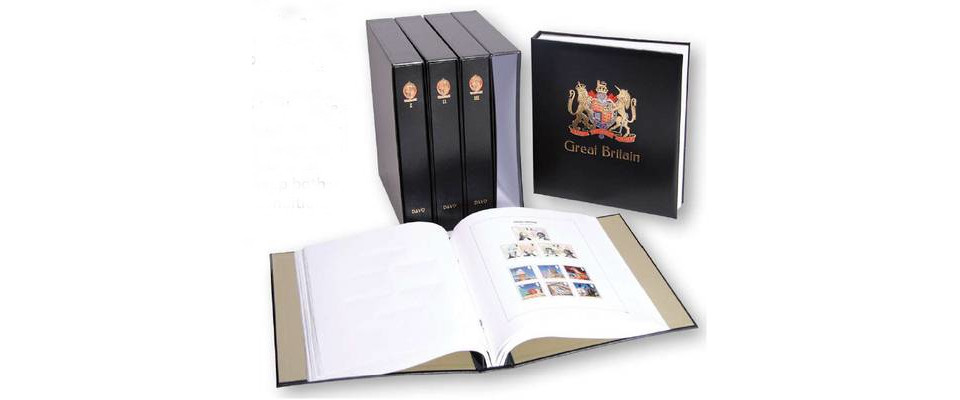 davo hingeless great britain stamp album open